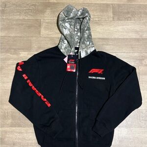 Hybrid Apparel Formula 1 Racing Division Hoodie Black Size XXS